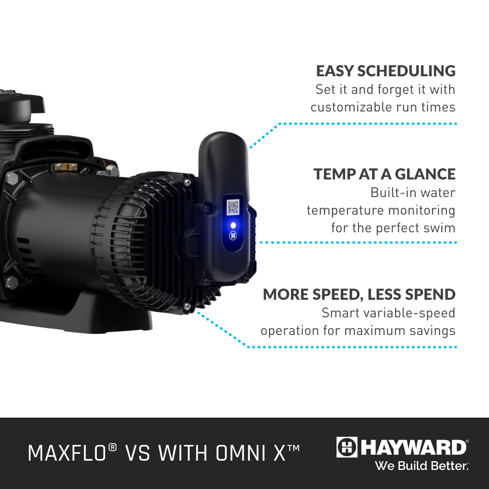 Hayward 1.65 HP MaxFlo VS 415 Variable Speed Pump with OmniX | W3VSP23415