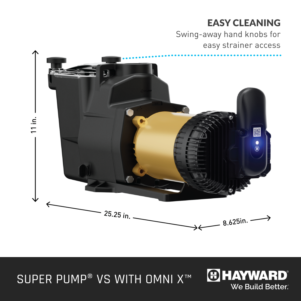 Hayward 1.65 HP Super Pump VS 615 Variable Speed Pump with Omnix | W3VSP26615