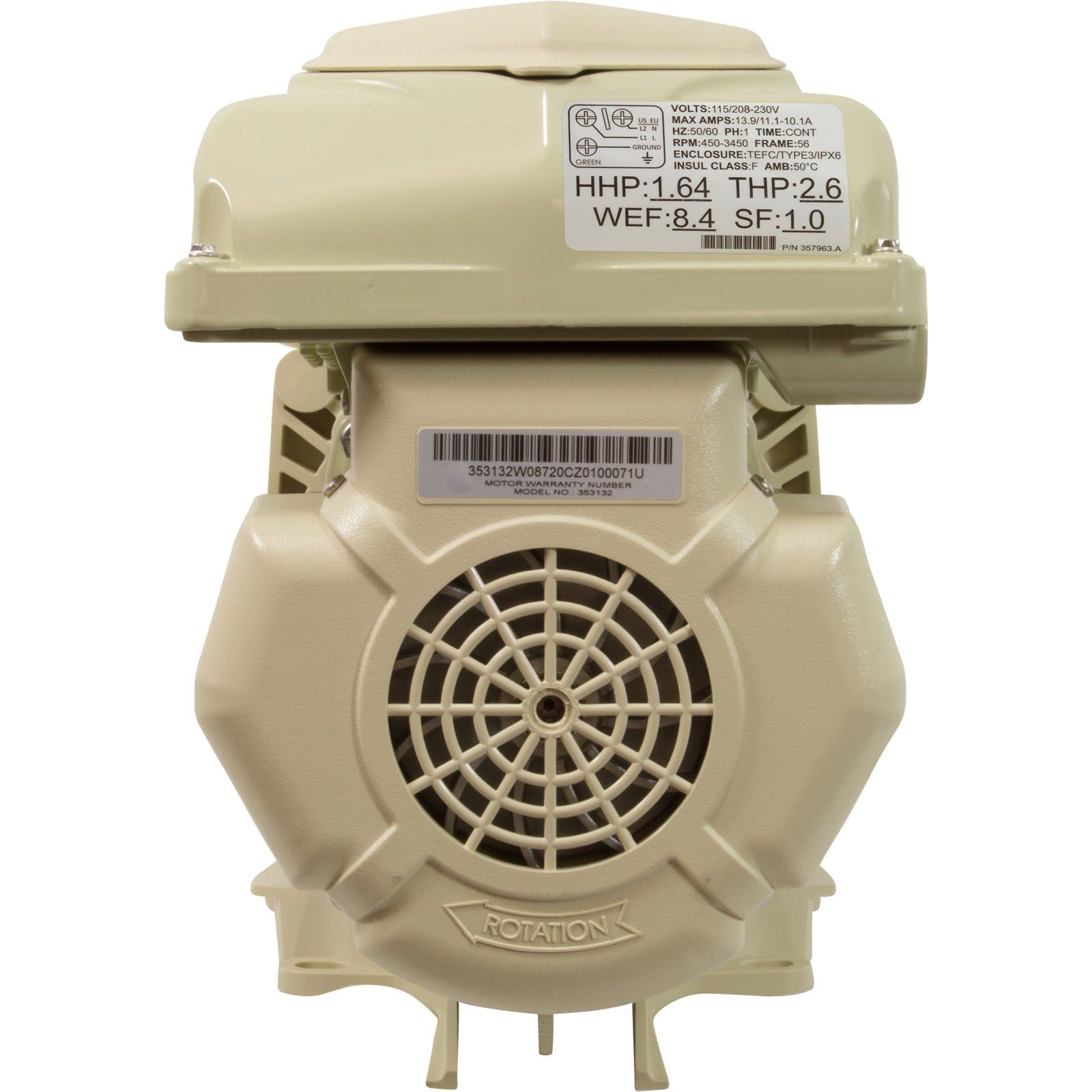 Pentair 2.6 HP WhisperFlo VST Variable Speed Pool Pump | EC-011533