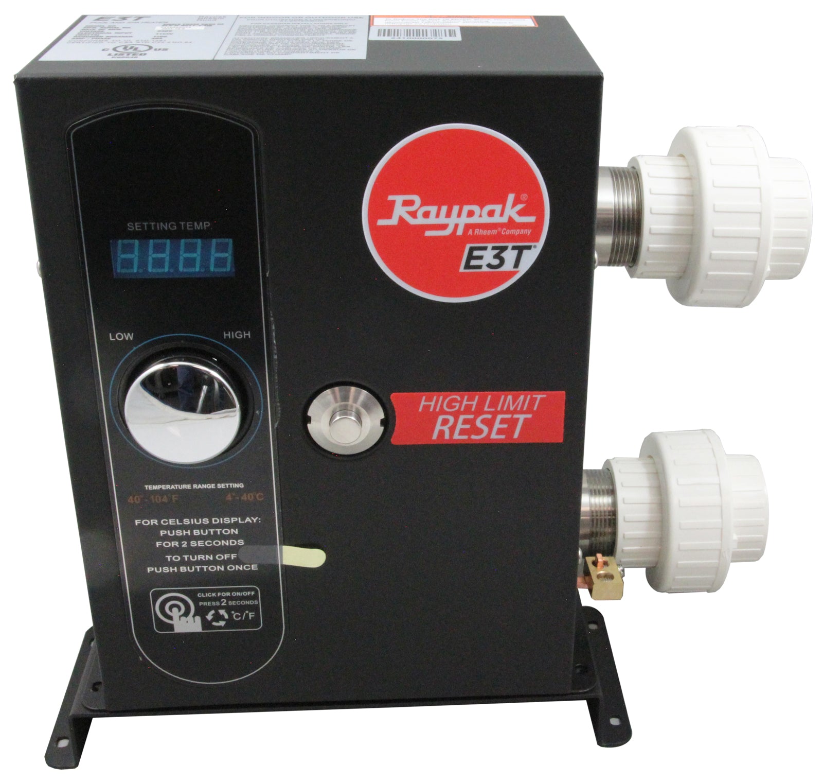 Raypak E3T 11kW Digital Spa & Hot Tub Heater - 37k BTU | 100-10000663
