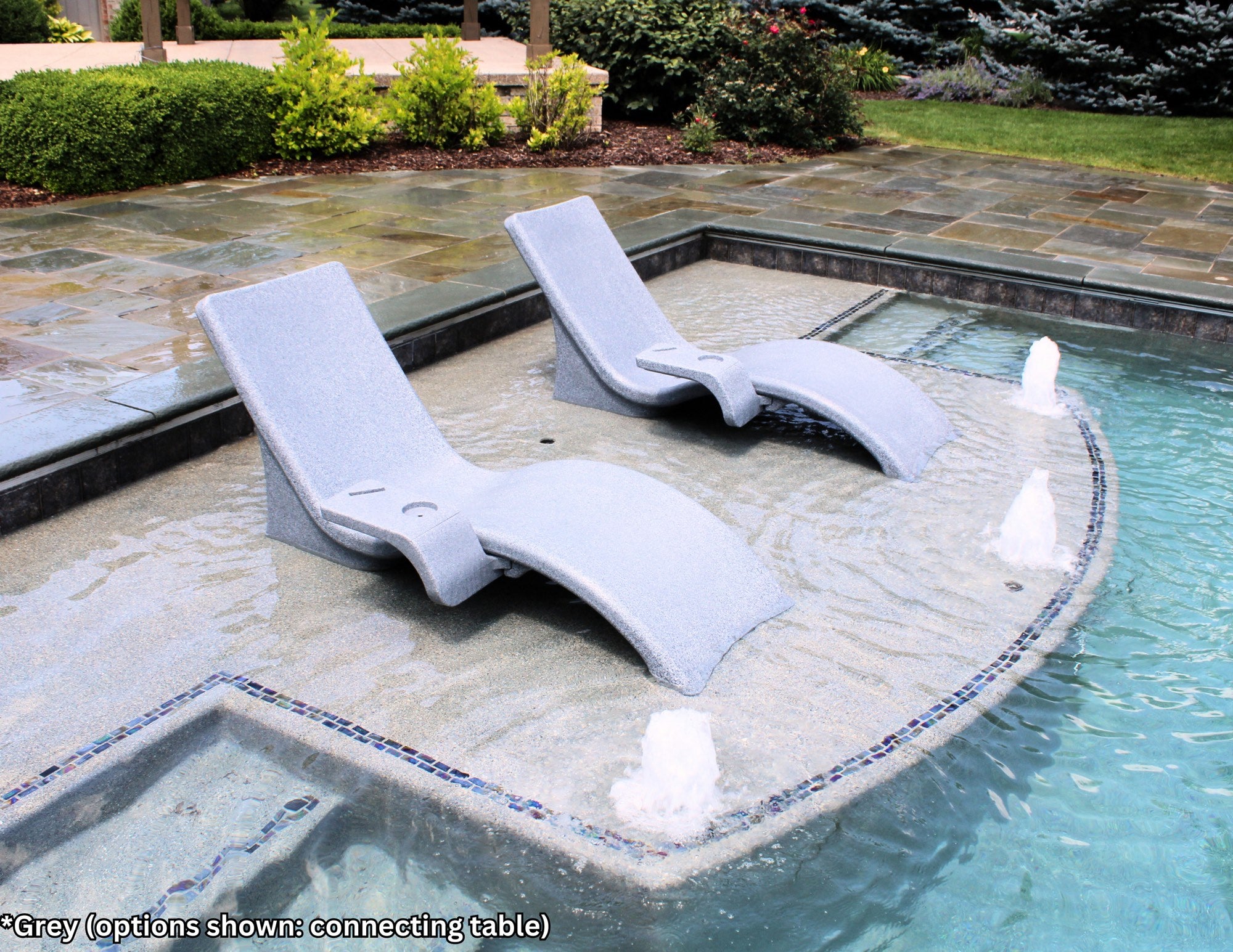 Global Tanning Ledge Lounger 2-Pack - Grey