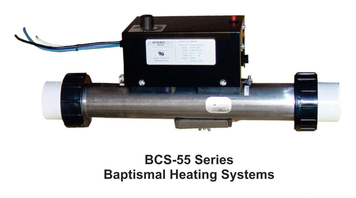HydroQuip 15" Baptismal 5.5kW 240V 3-Wire Heater Assembly BCS-55-3W (15")