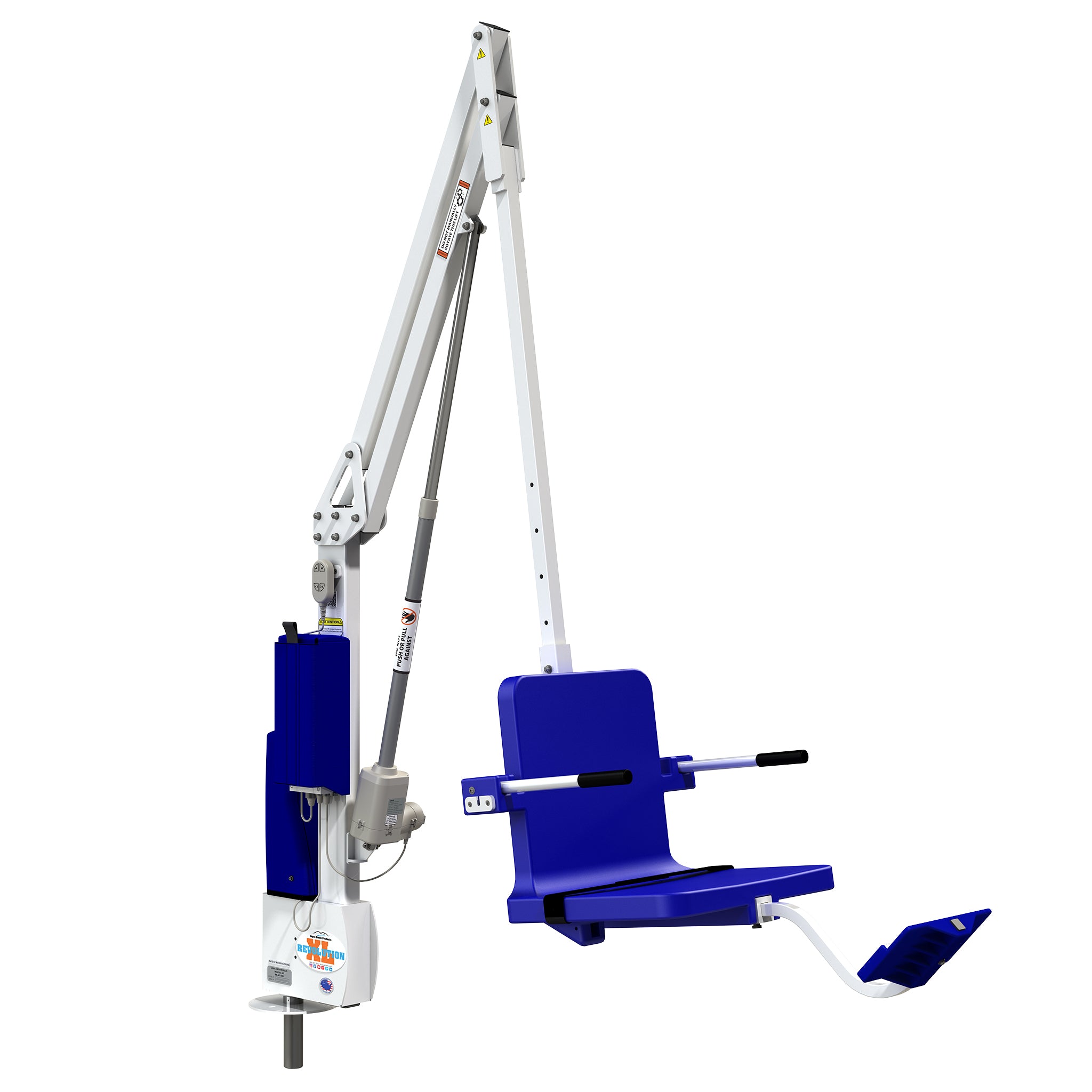 Aqua Creek Revolution XL Pool Lift- 500lb Capacity - White/Blue | F-REVXL