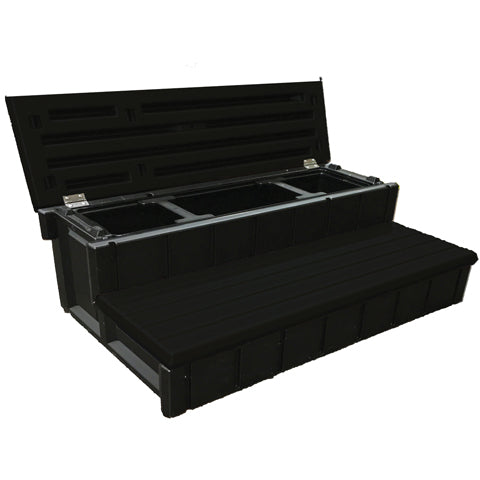 Confer Black 36" Storage Spa Step | LASS36-SC-BLK