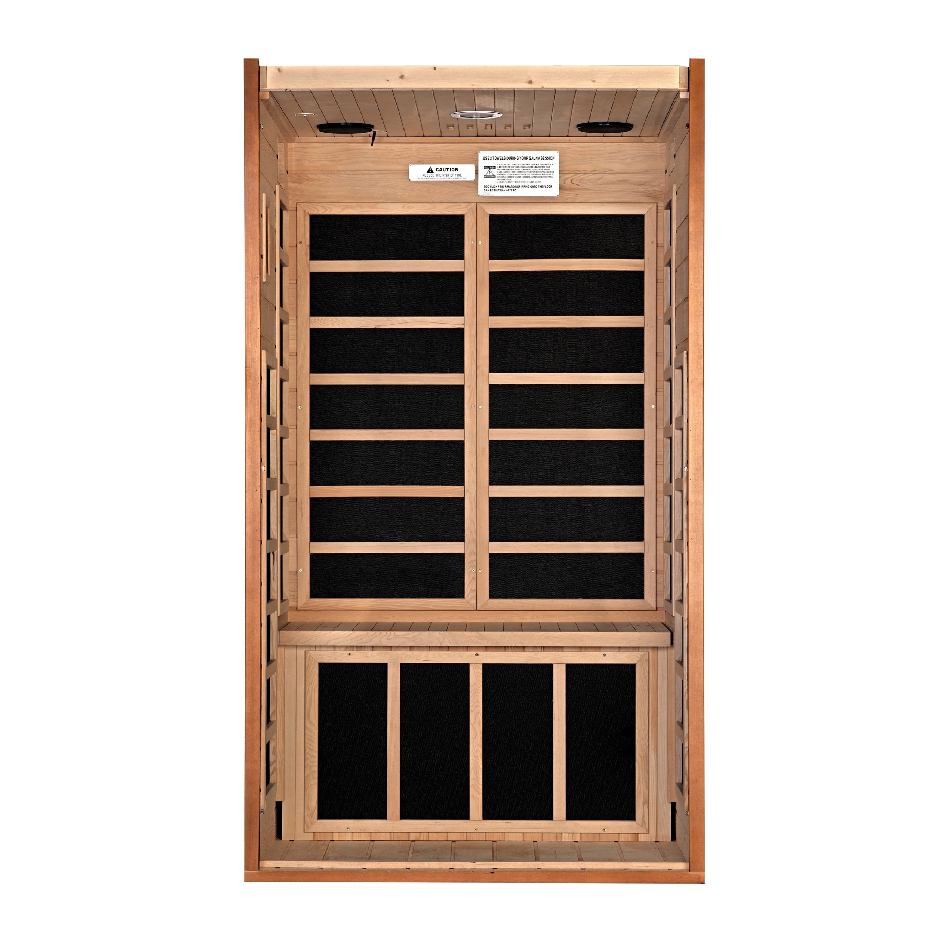 FAR Infrared 1-2-person Sauna Canadian Hemlock Low EMF - Dynamic Avila