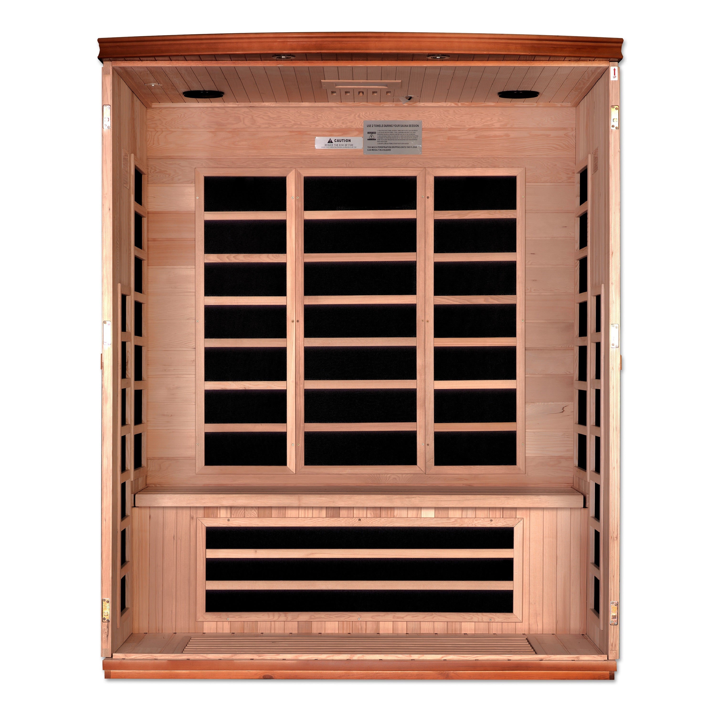 FAR Infrared Sauna 3-person Low EMF Sauna Canadian Hemlock Dynamic Lugano