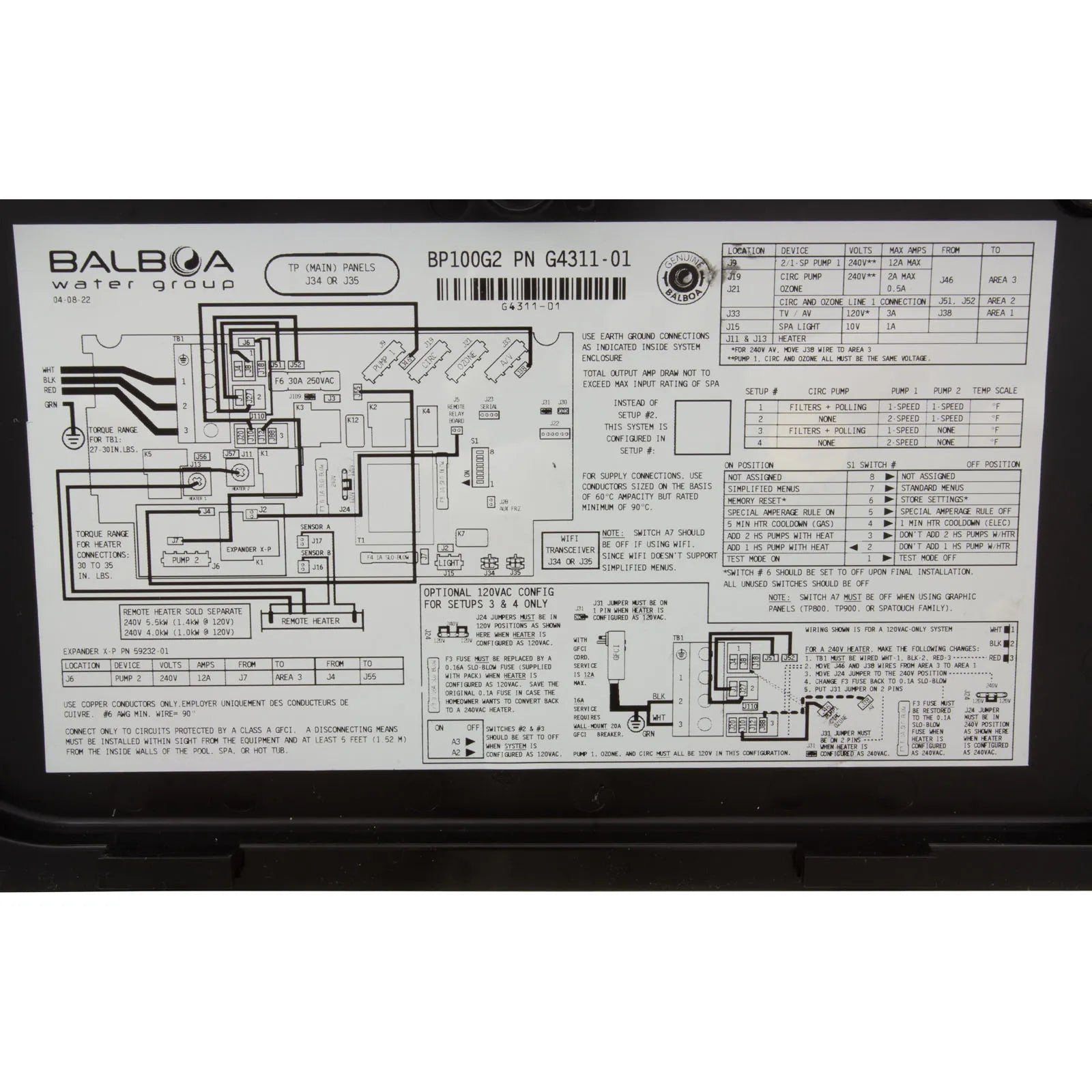 BP100G2 Retro-Fit Control System 4.0kW Heater 51-G6412