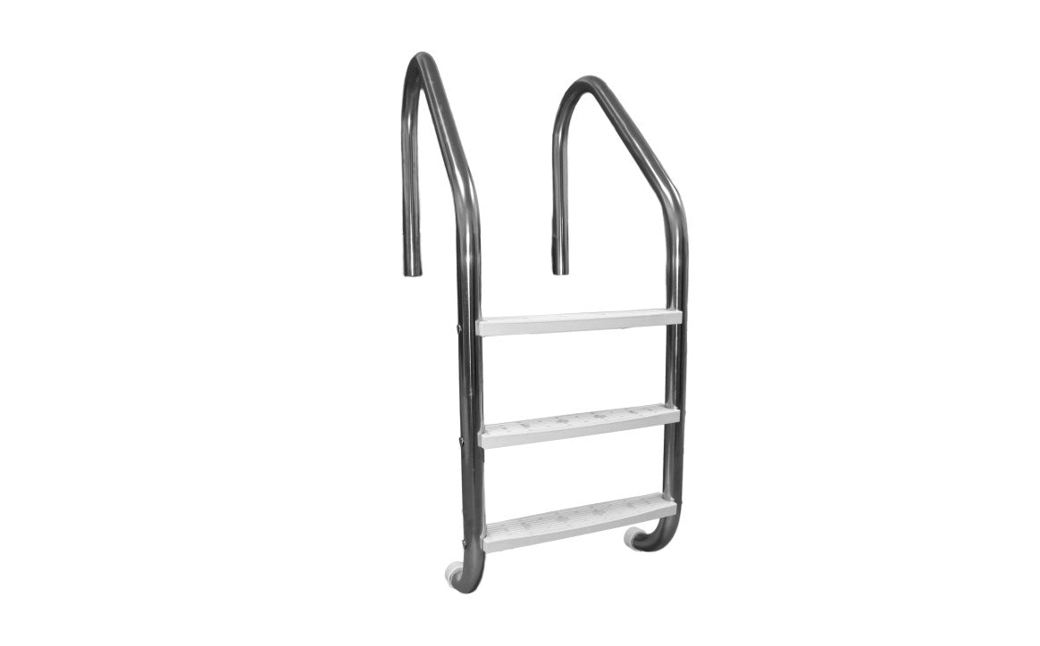 3-Step Ladder Polished with White Treads .049" Wall | GPP-LD-E49-3ST-SS-EW