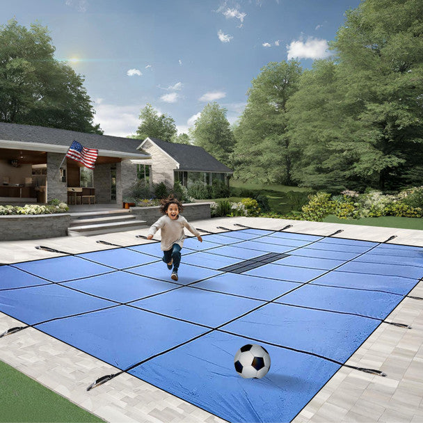 16' x 32' Gorilla Mesh Rectangle Safety Pool Cover - 16 Year Full - 95% Sun Block - No Step
