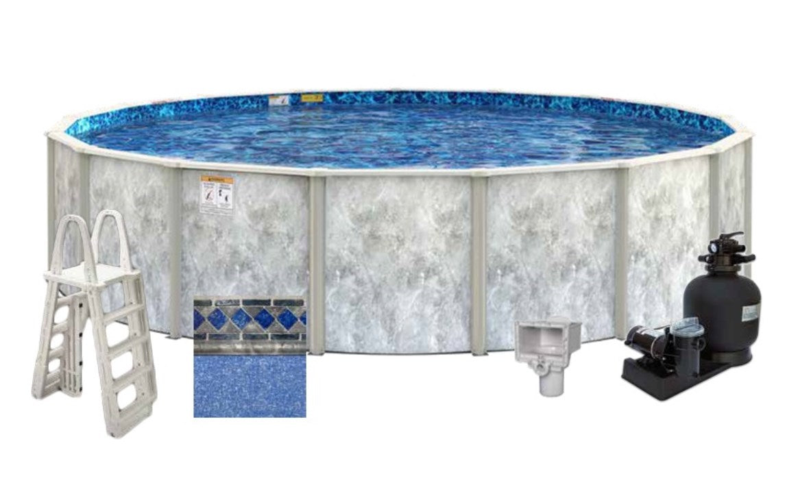 15' x 52" Round River Breeze Above Ground Pool Package - Essentials Package