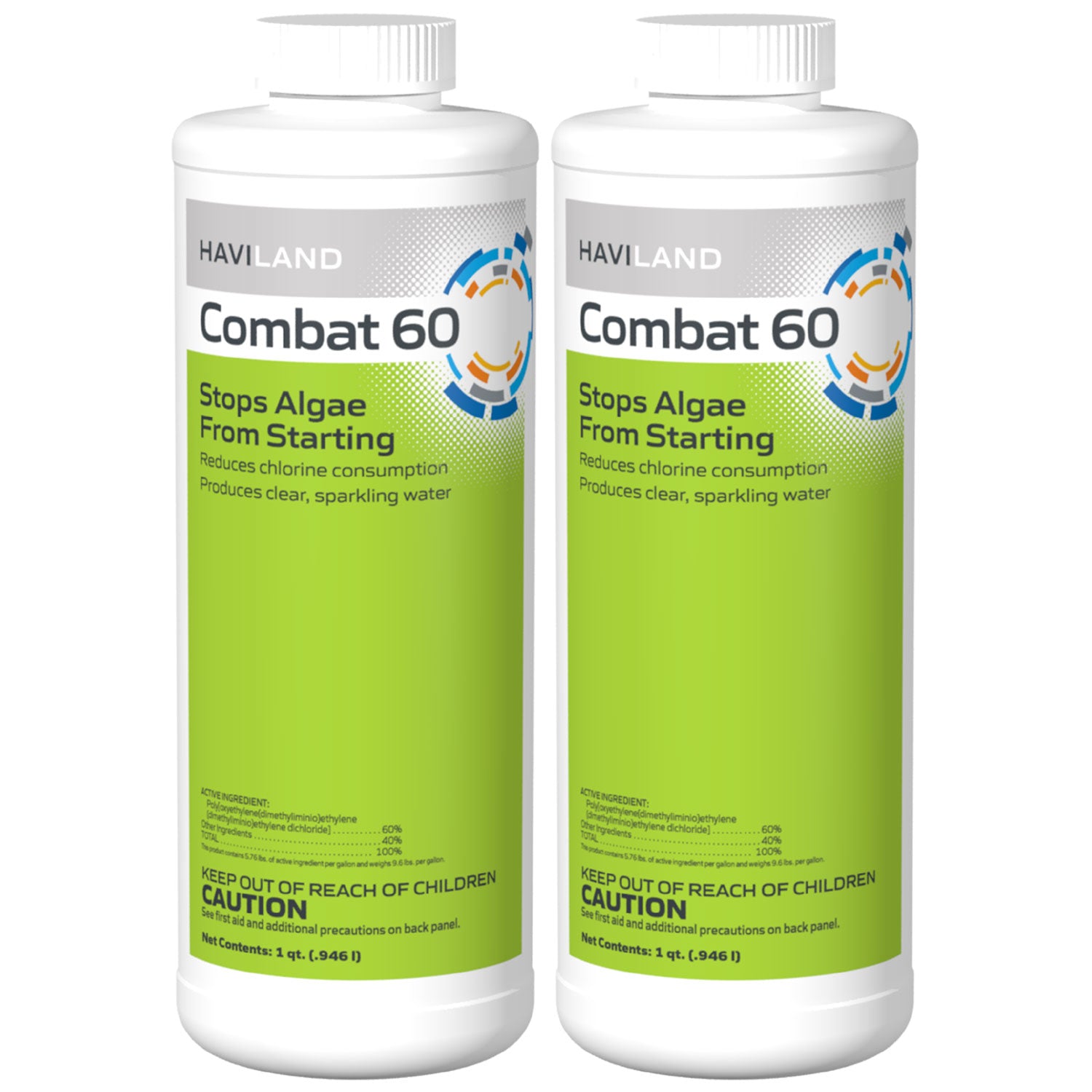 DuraChlor Combat 60 Pool Algaecide - 1 Quart - 2 Pack