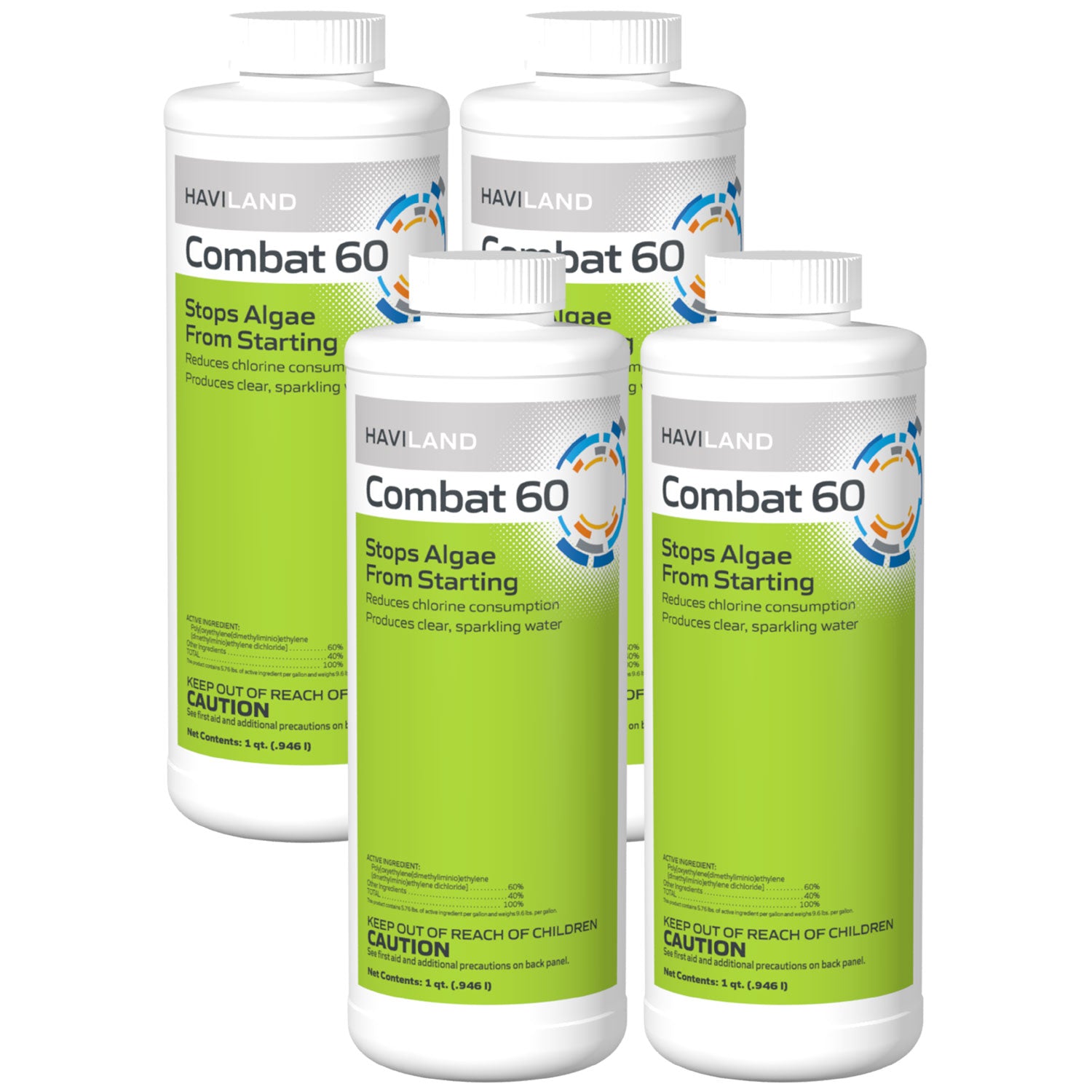 DuraChlor Combat 60 Pool Algaecide - 1 Quart - 4 Pack