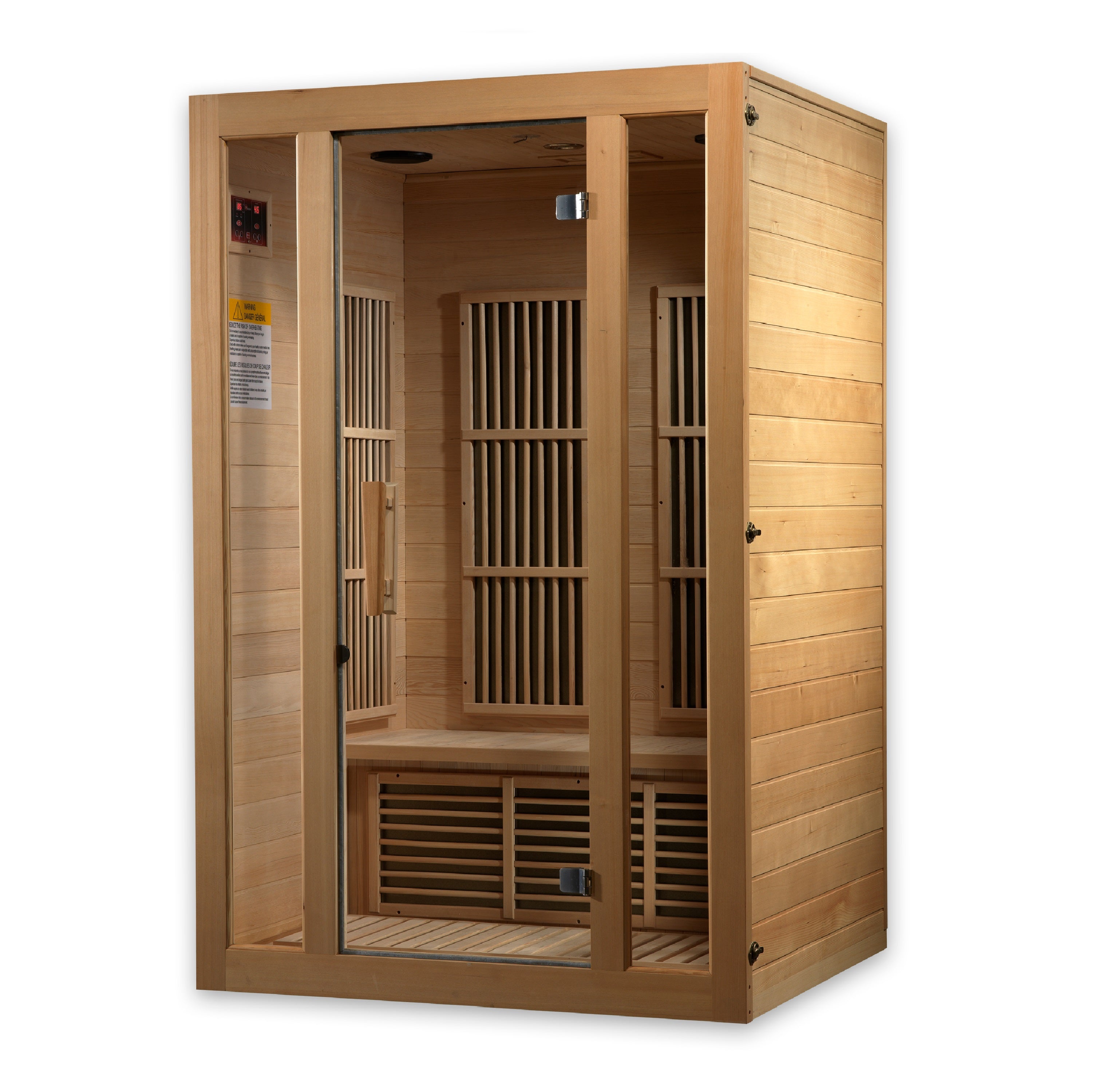 FAR Infrared 2-person Low EMF Canadian Hemlock Sauna - Maxxus Seattle