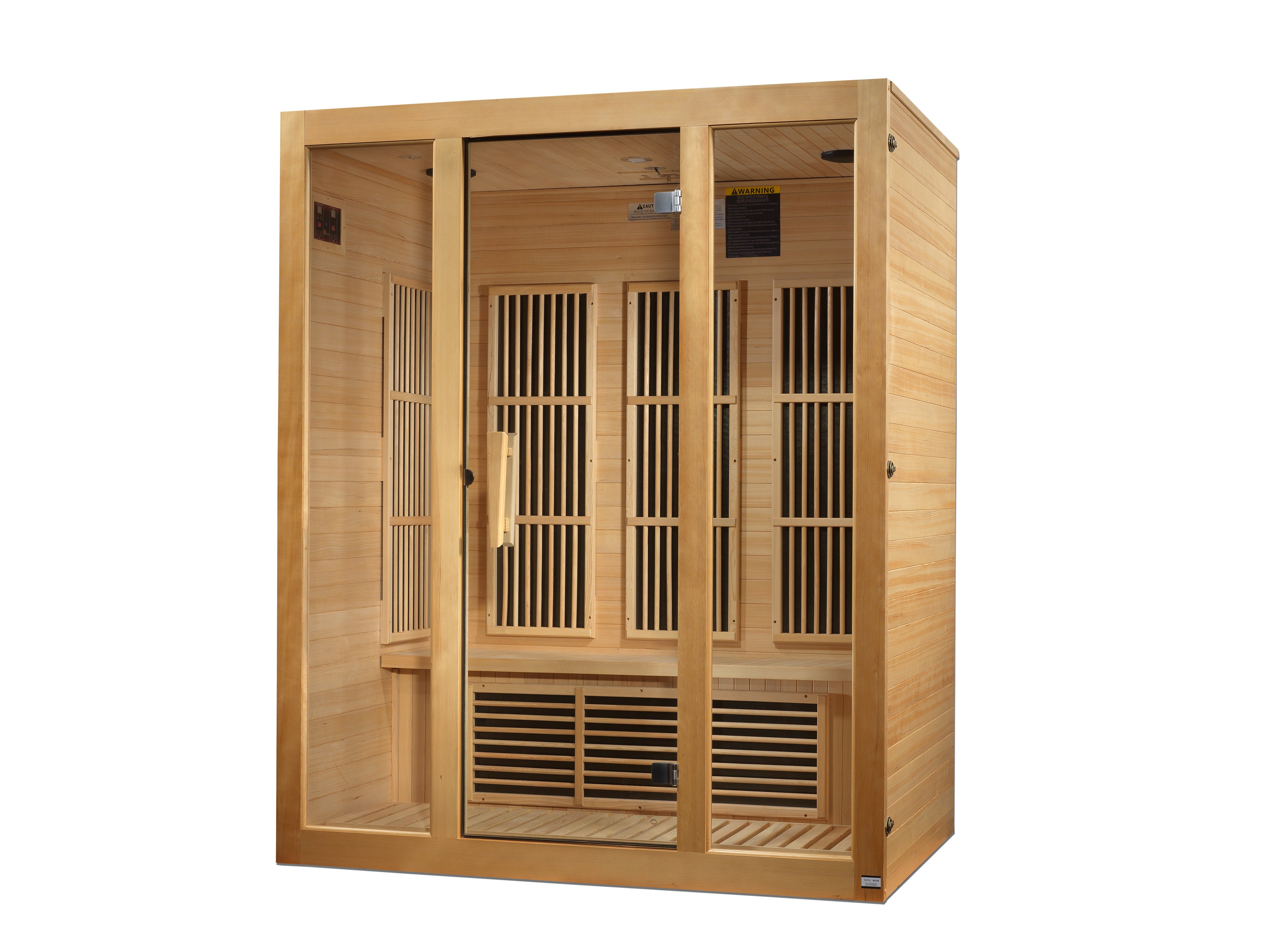 FAR Infrared 3-person Low EMF Canadian Hemlock Sauna - Maxxus Bellevue