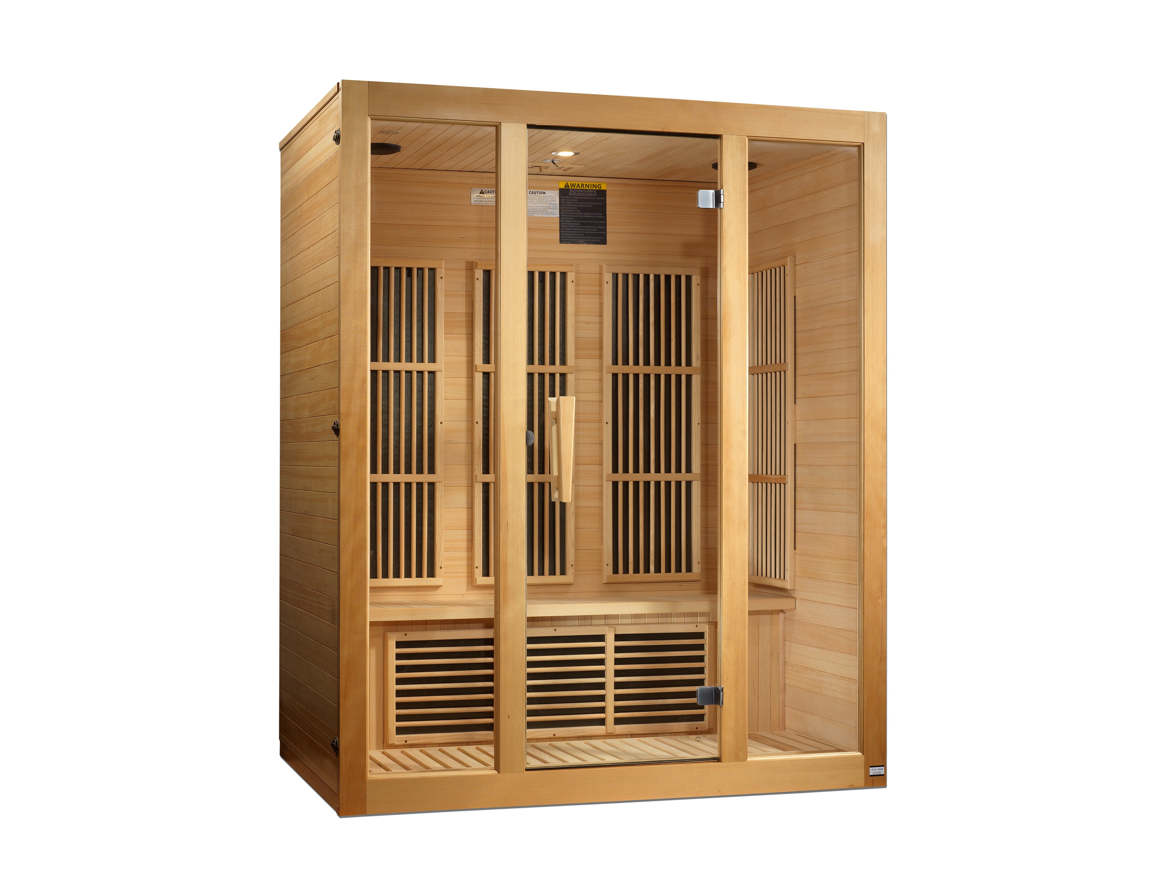 FAR Infrared 3-person Low EMF Canadian Hemlock Sauna - Maxxus Bellevue
