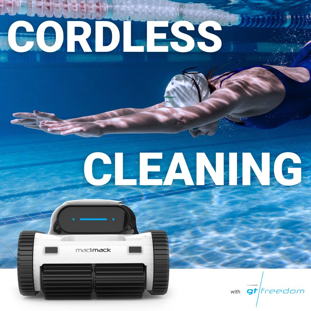 Madimack GT Freedom i30 Automatic Robotic Pool Cleaner - Battery Powered - 3hr Battery Life