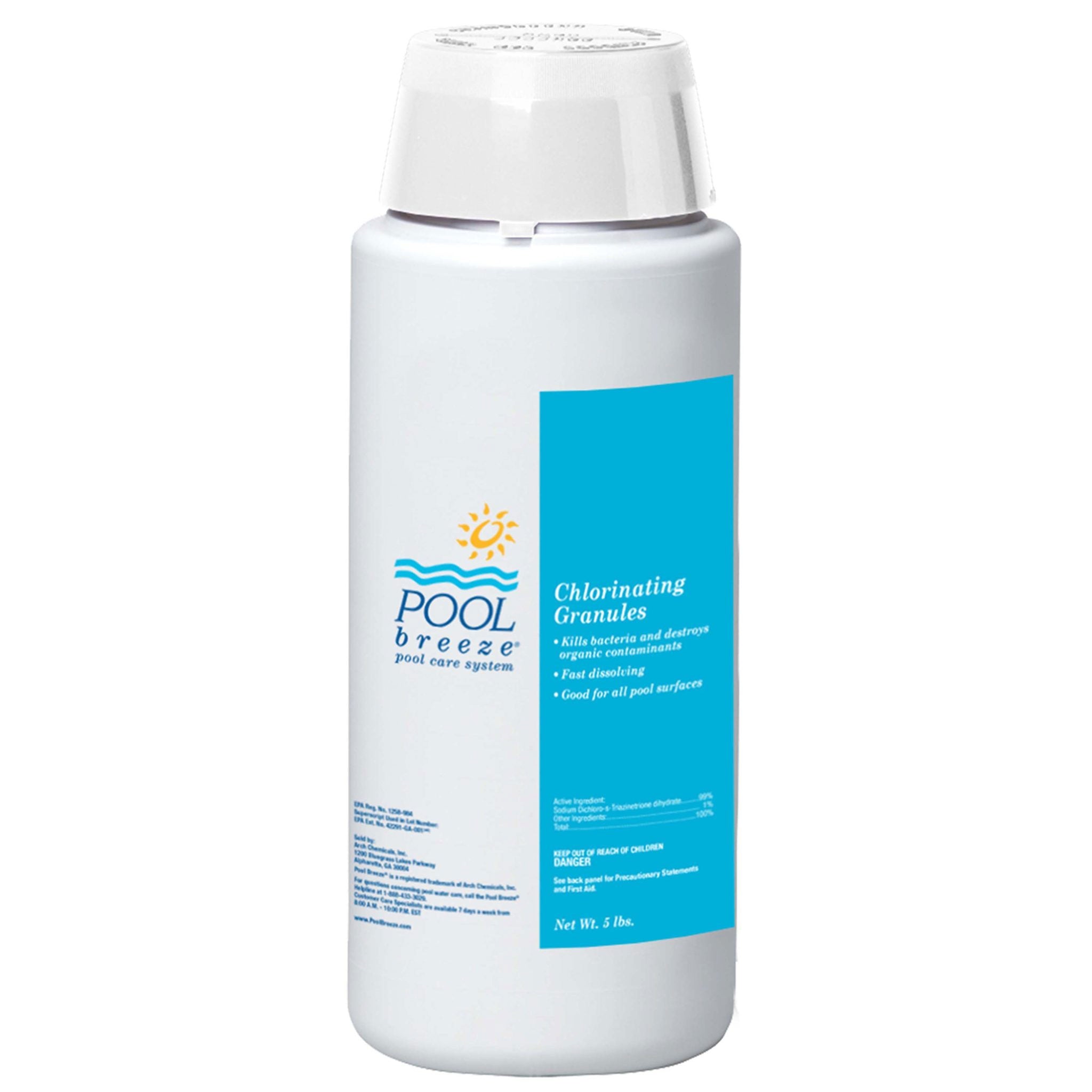 Pool Breeze Dichlor Chlorine Granules - 25 lb Pail