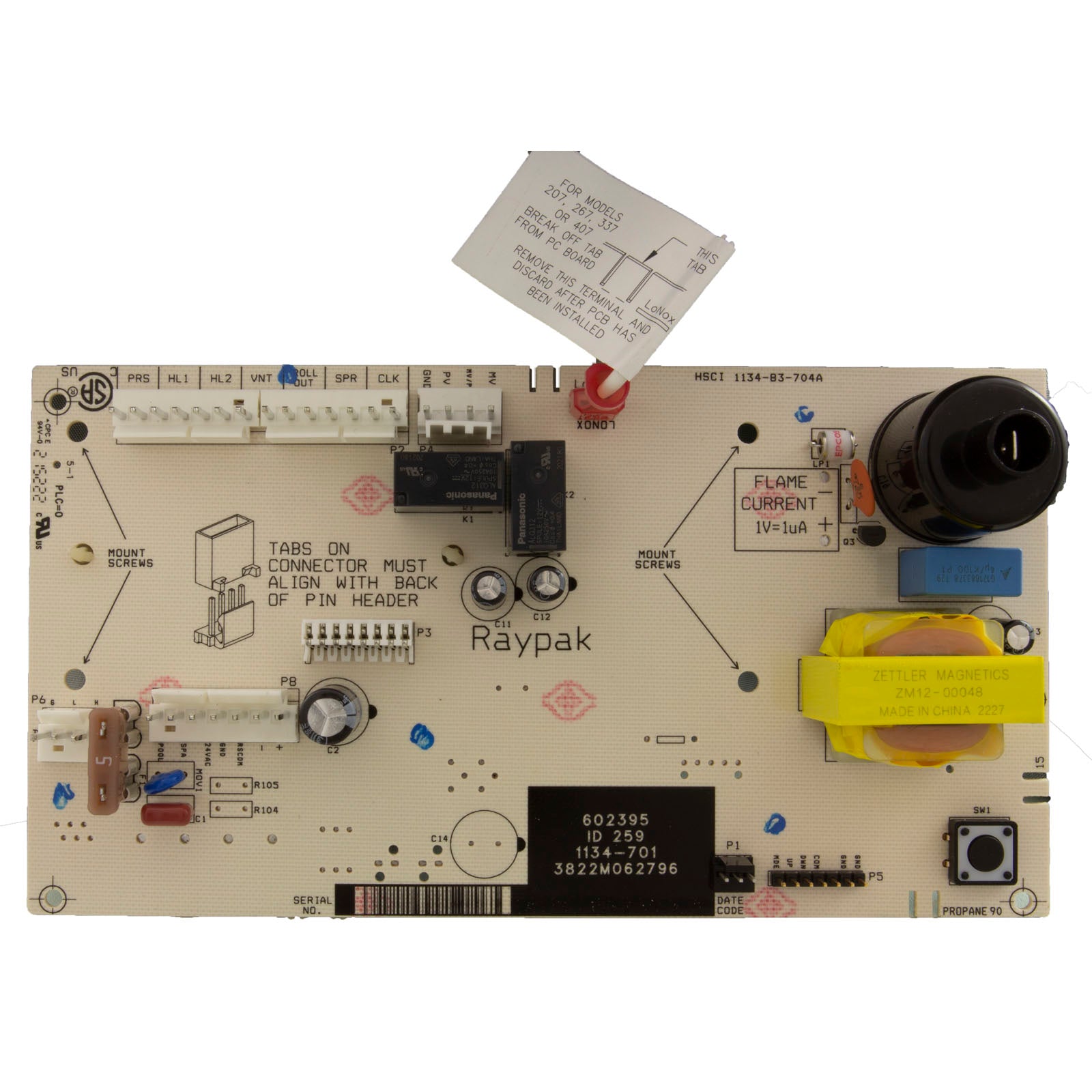 Raypak Pool/Spa Heater PC Board Controller Kit 3 Wire | 100-10000345