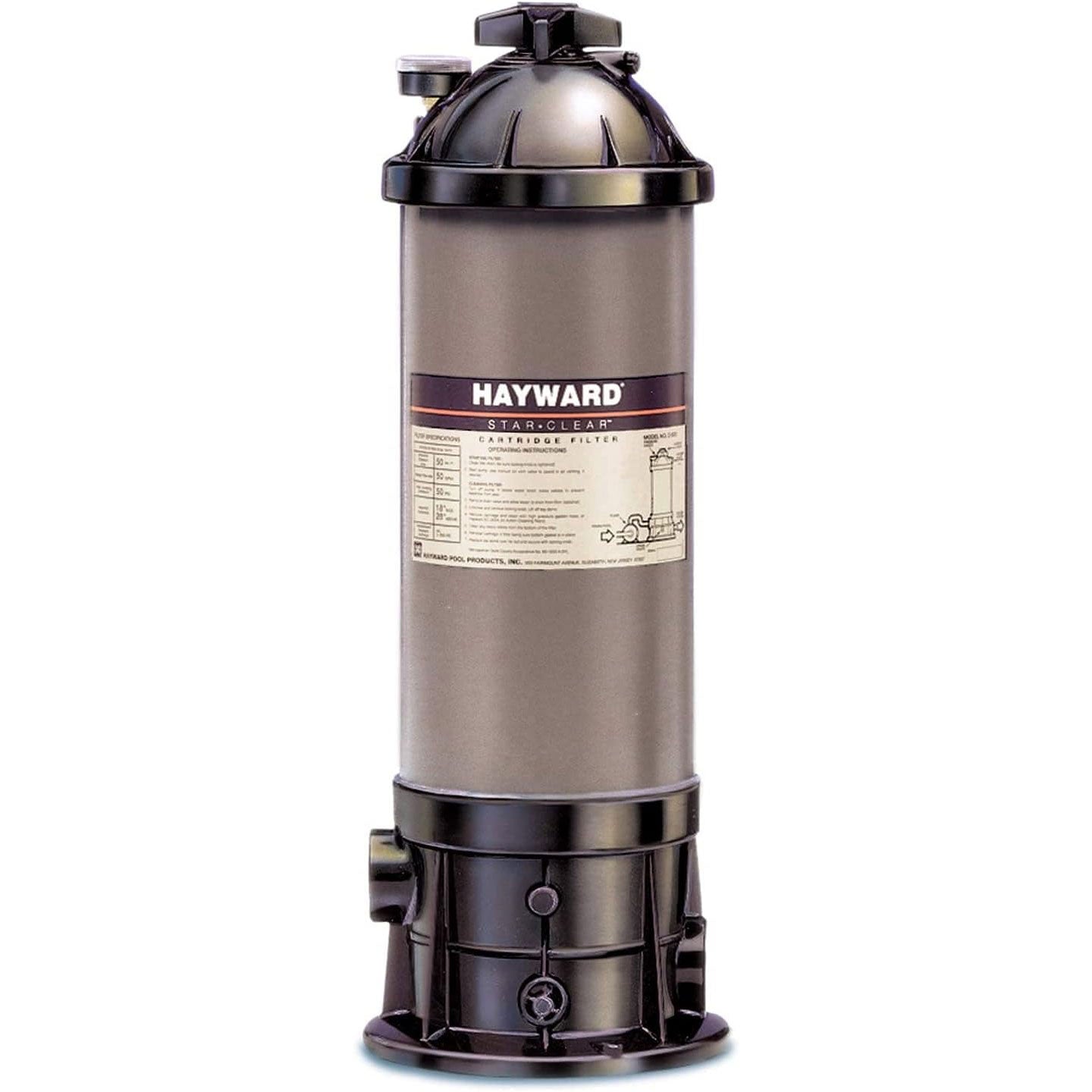 Hayward W3C500 Star-Clear Plus Cartridge Filter- 50 Sq. Ft. - 1 1/2" Ports - Cartridge Included