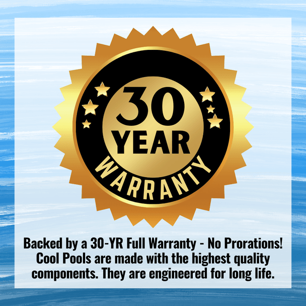 27' Round Cool Pool 54” Salt Friendly Above Ground Round Pool Package w/ In-Pool Step