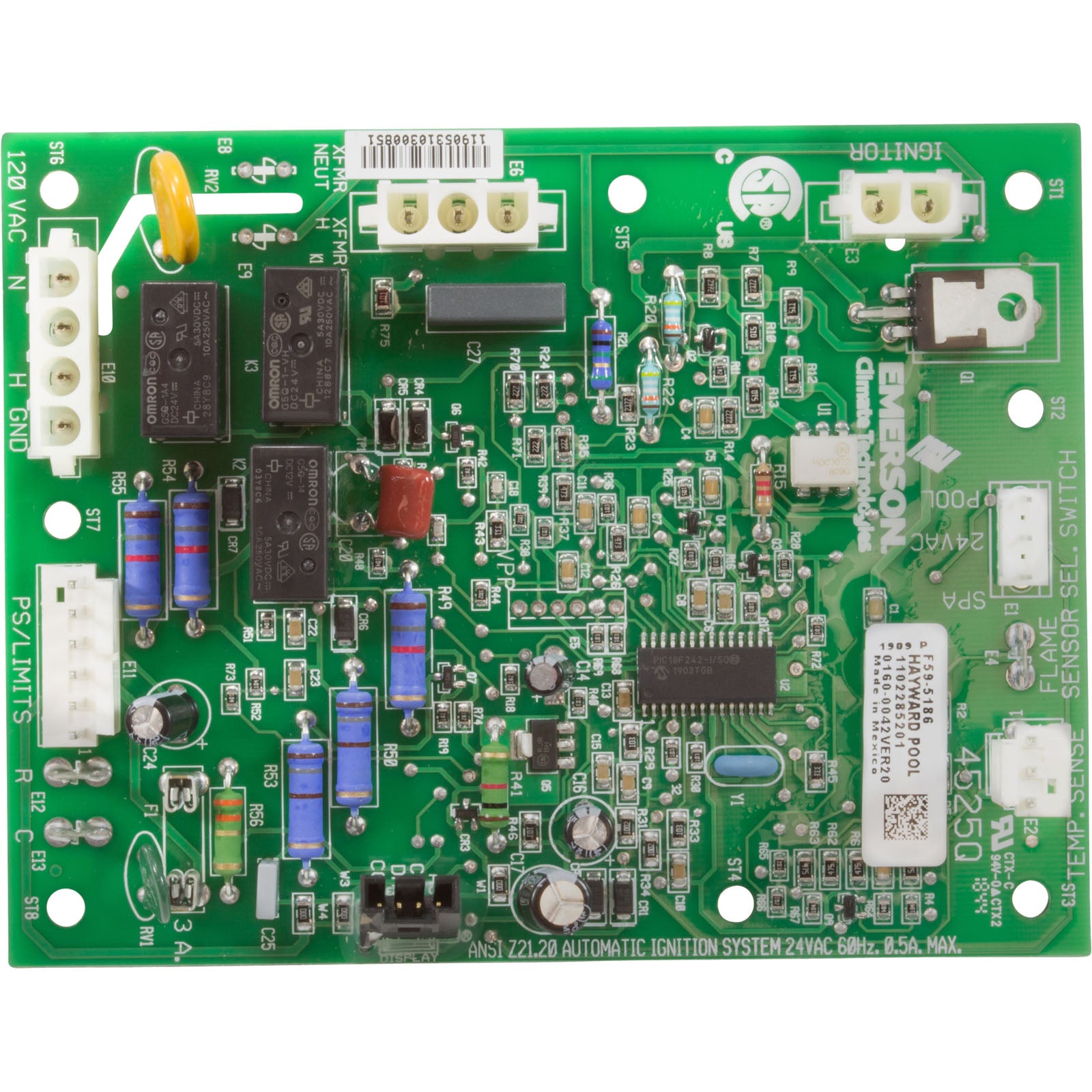 Hayward FDXLICB1930 Heater Integrated Control Board Kit Universal Series