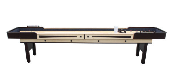 9ft Shuffleboard Table - Merlot - Espresso finish