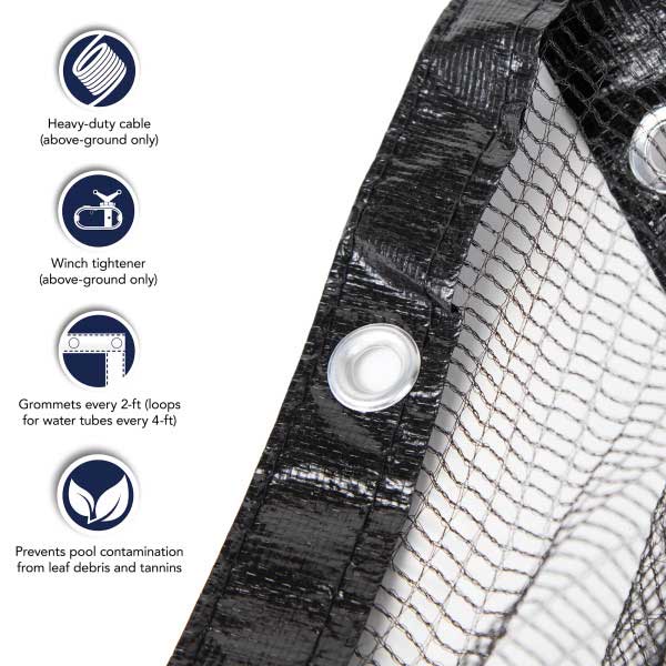 25' X 50' Rectangle Deluxe In Ground Leaf Net