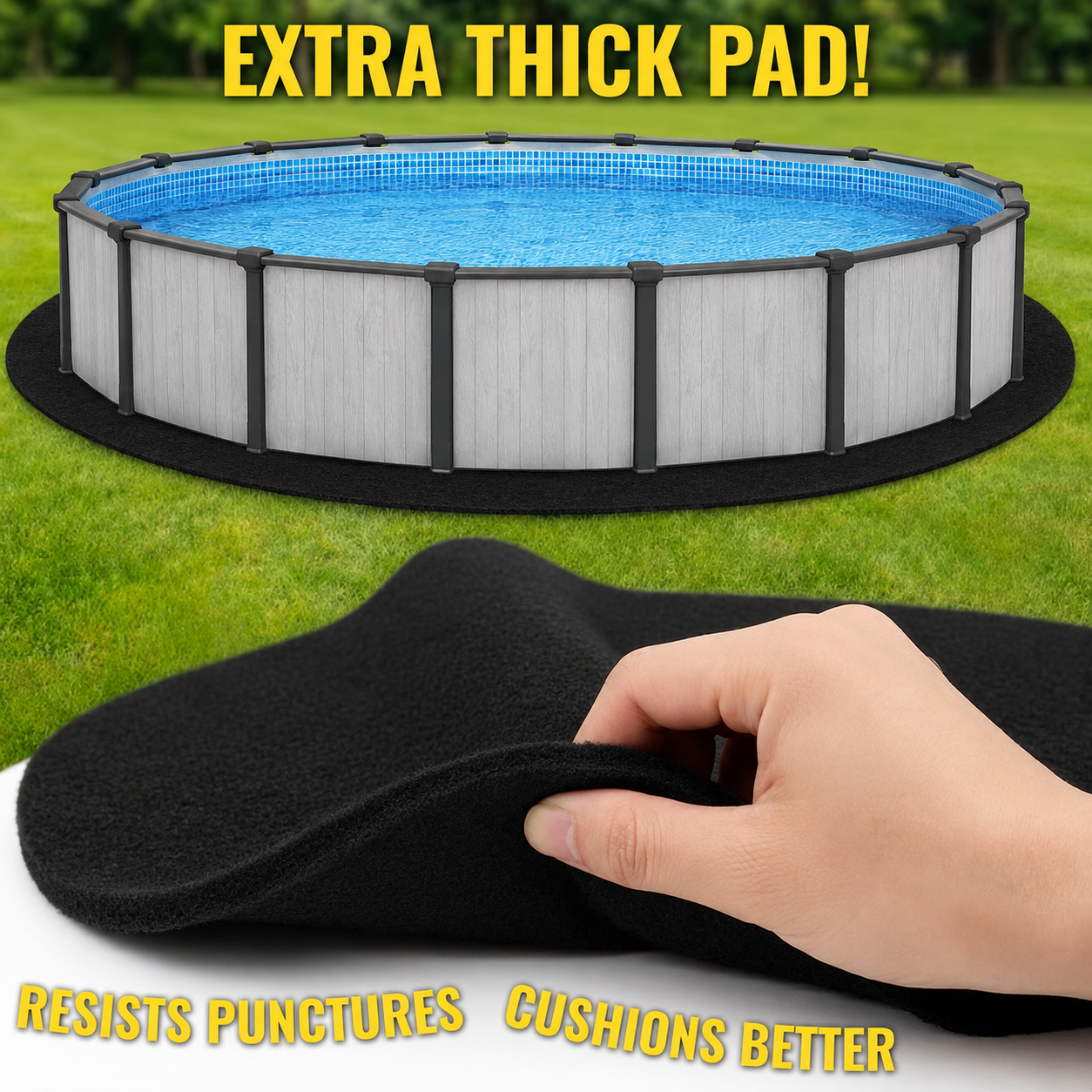 28' Round Premium Liner Pad For Under Above Ground Pool Liner