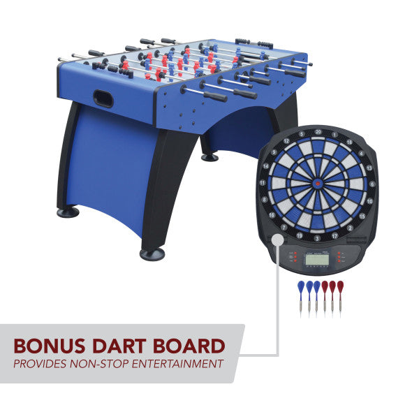 Ventura 55-in Foosball Table with Bonus Electronic Dart Board