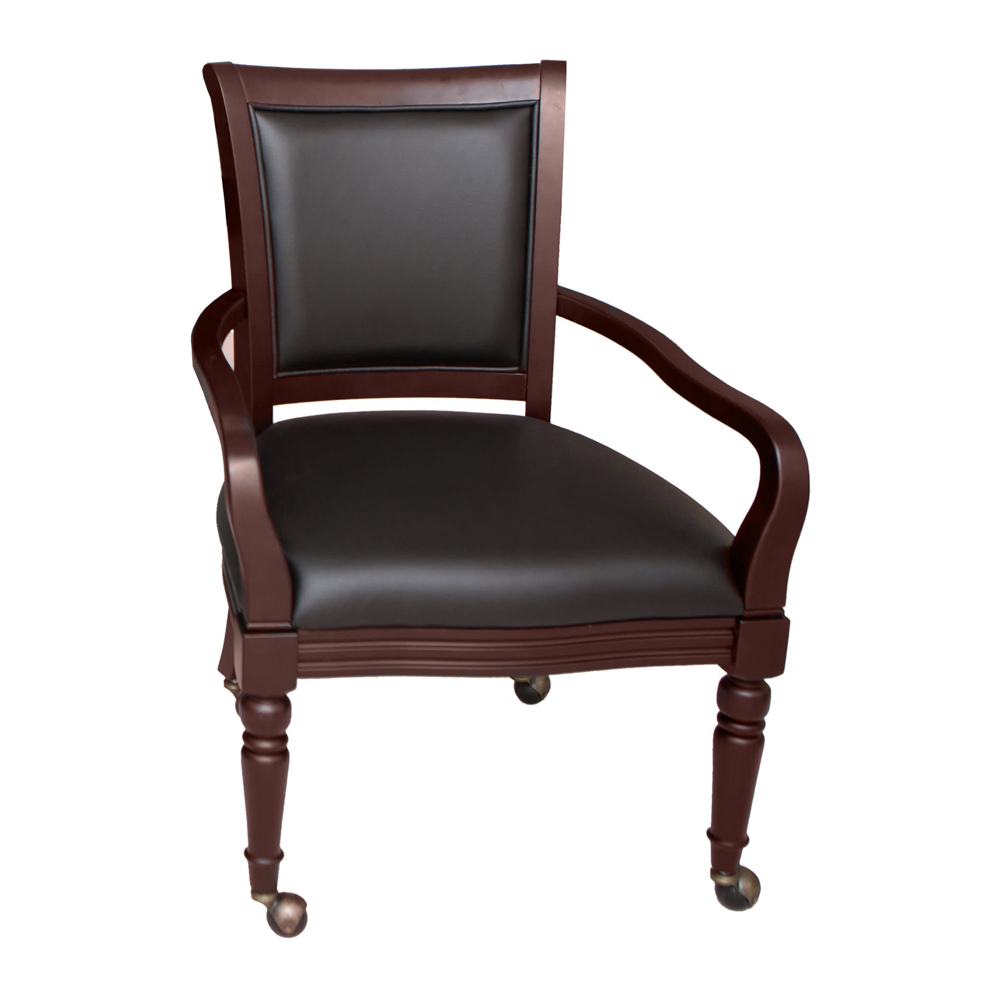 Bridgeport 48-in Poker Table and Dining Top with 4 Arm Chairs - Walnut Finish