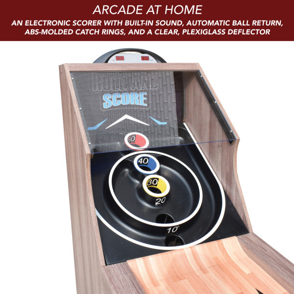 Shooting Star 9-ft Roll Hop and Score Arcade Game Table with LED Scoring