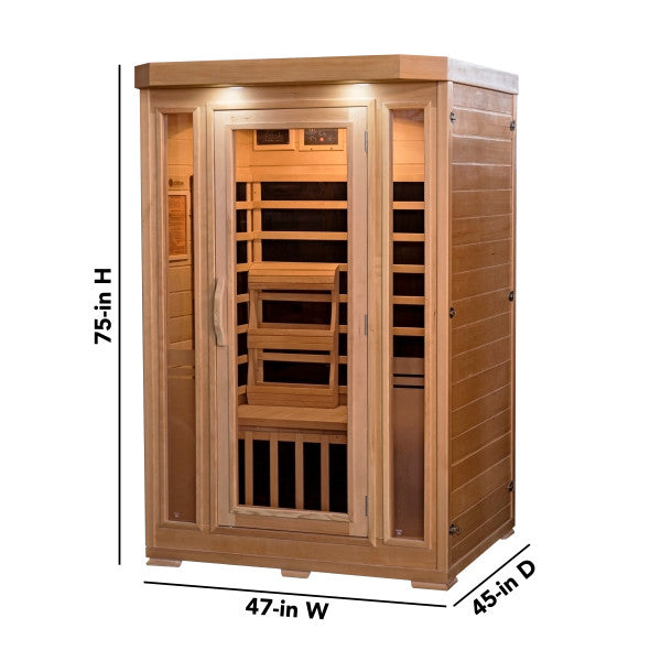 2-Person Hemlock Infrared Sauna with 6 Carbon Heaters Sonoma - SA7018