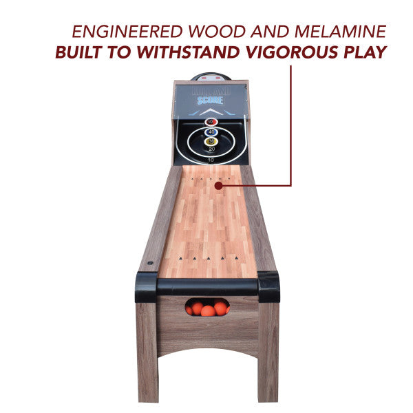 Shooting Star 9-ft Roll Hop and Score Arcade Game Table with LED Scoring