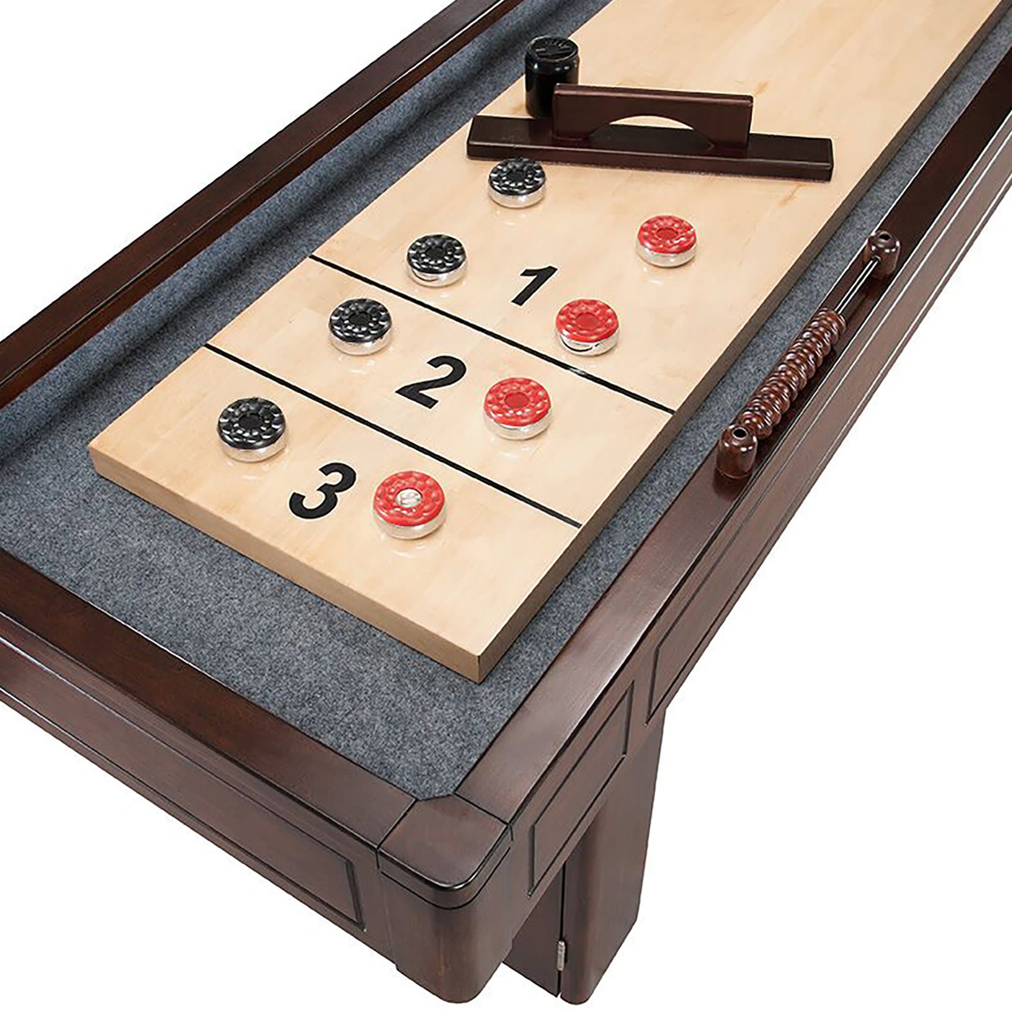 Austin 9-ft Shuffleboard Table - Mahogany Finish