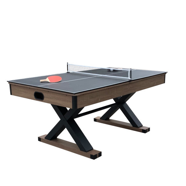 Excalibur 6 Foot Air Hockey Table with LED Scoring and Table Tennis Top