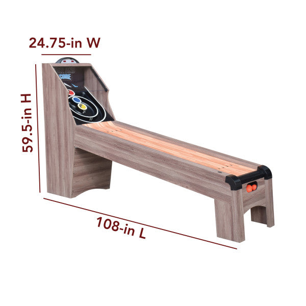 Shooting Star 9-ft Roll Hop and Score Arcade Game Table with LED Scoring