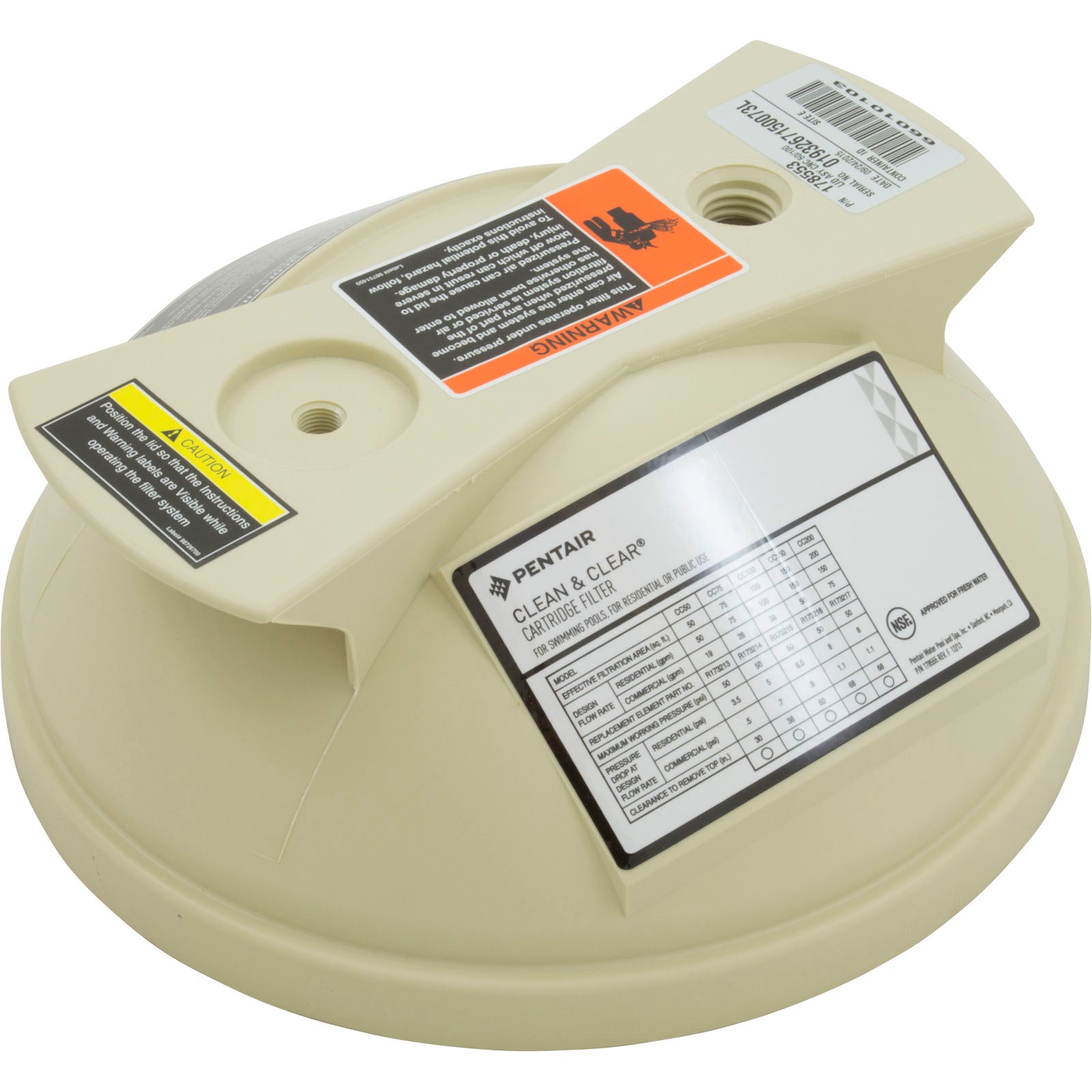 Tank Lid, Pentair, Almond 178553