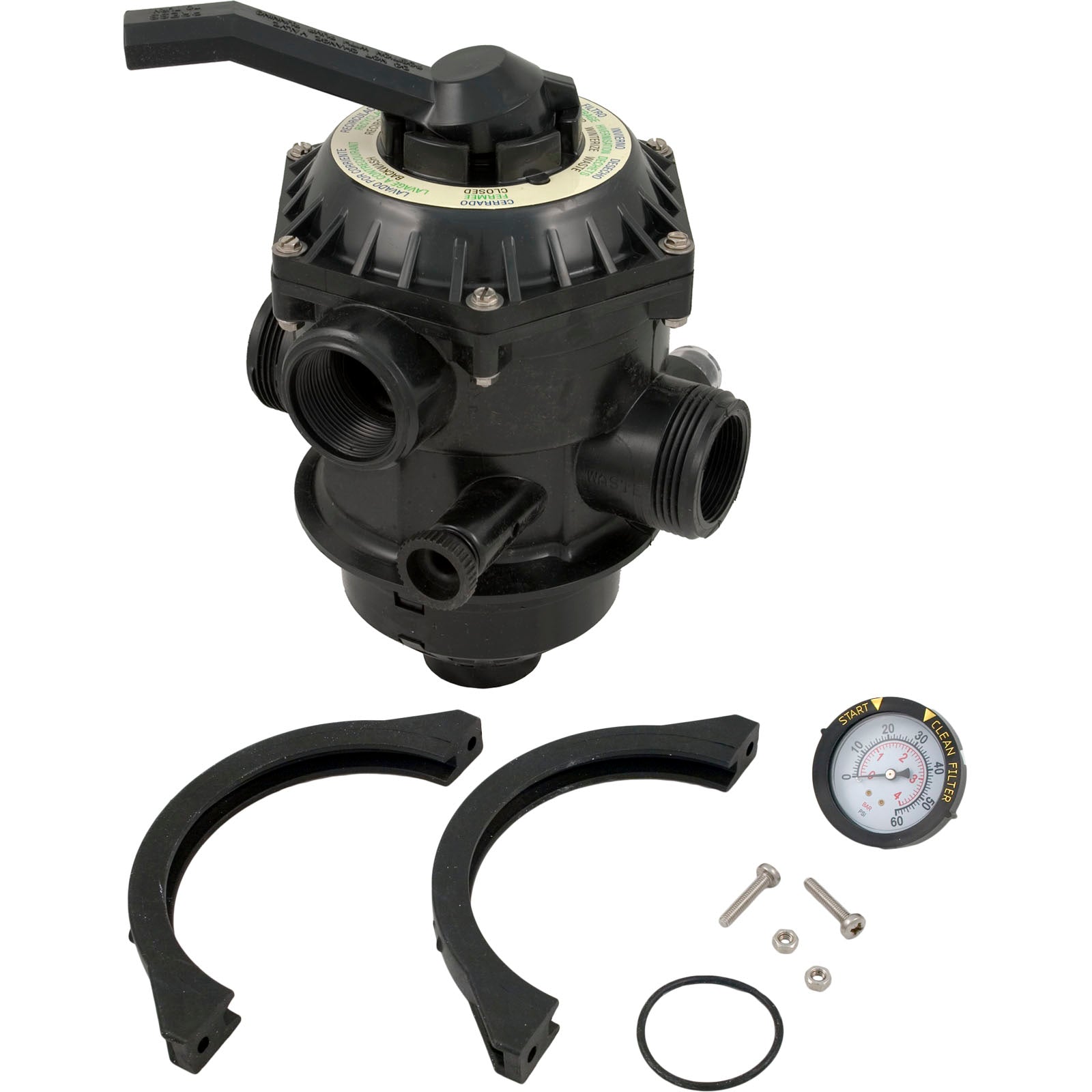 Pentair TA Tagelus 262506 1 1/2" D Backwash Multiport Valve for Top Mount Sand Filter