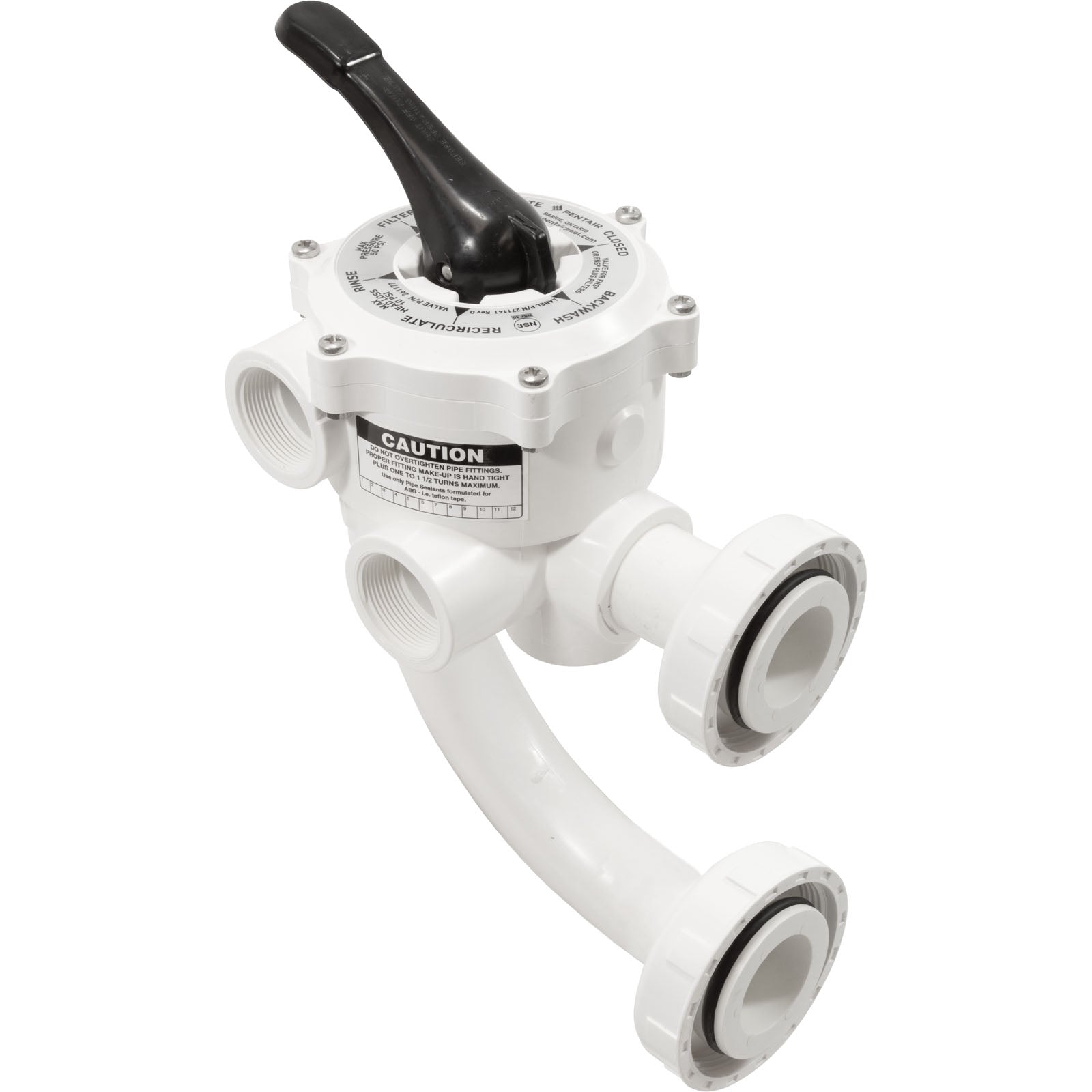 Pentair 261177 PVC Side Mount Backwash MultiPort Valve; 1-1/2 Inch Threaded