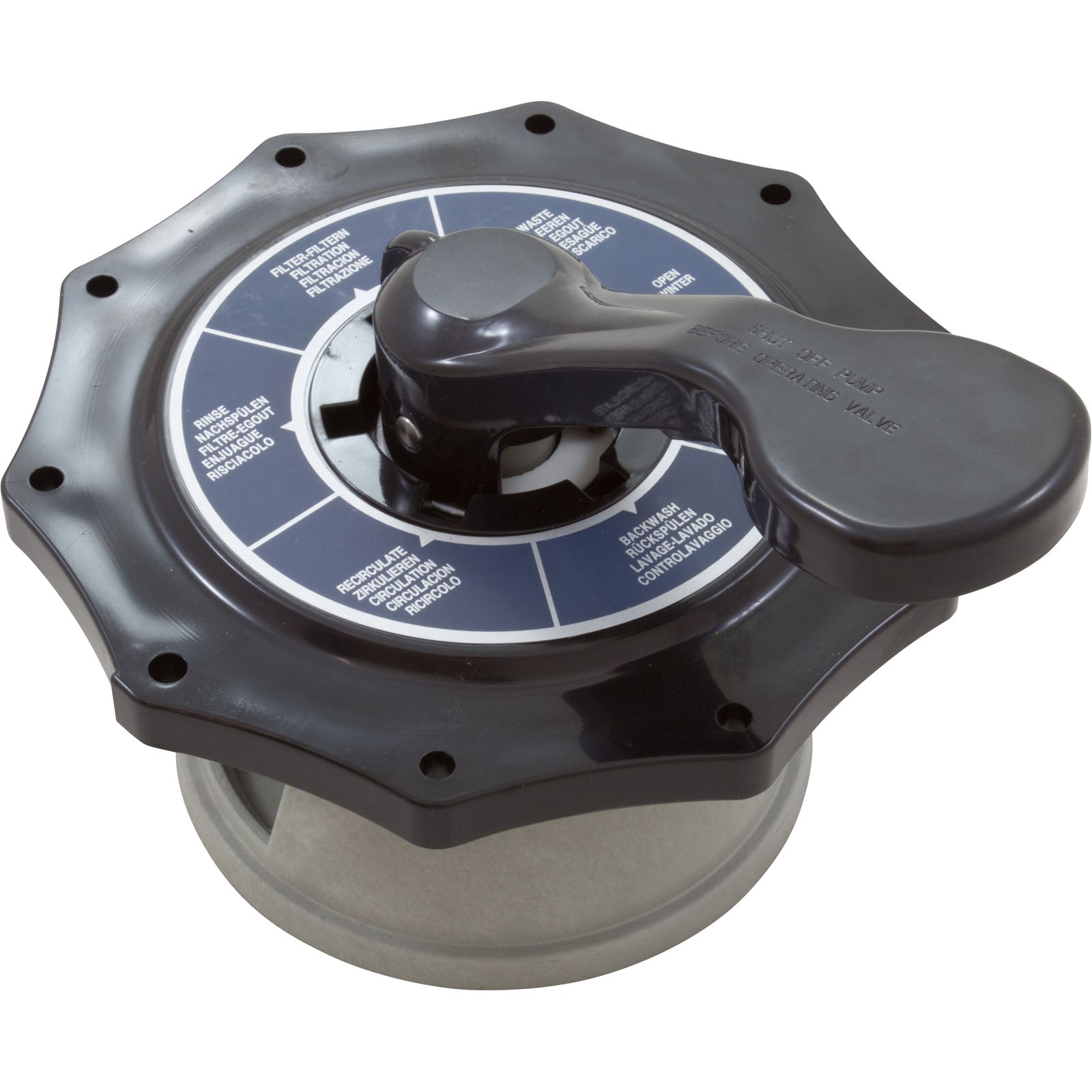 Lid Assembly, Pentair 2" Top Mount Hybrid Valve, 6 Position 272568Z