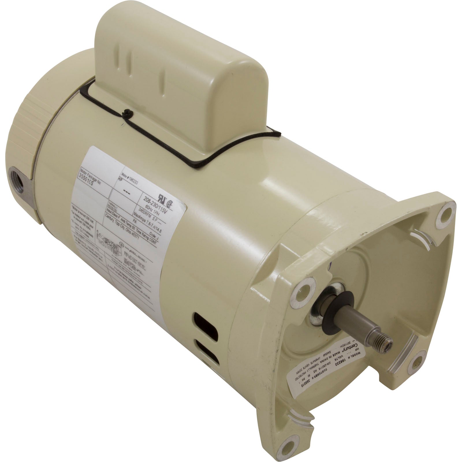 Motor, Pentair SF/WF, 1.0hp, 115v/208-230v, 1-Spd, SQFL, EE, Full/ 355010S