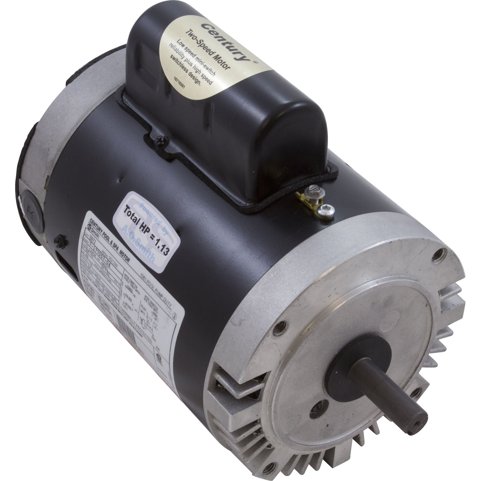 Motor, Century, 0.75hp, 115v, 2-Spd, 56Cfr, C-Face Key/ B972