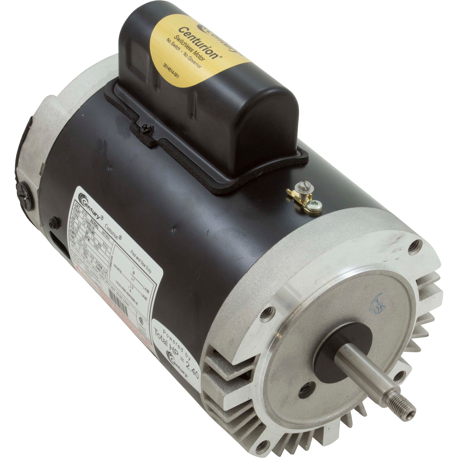 Motor, Century, 2.0hp, 230v, 1-Spd, 56Jfr, C-Face Thd- B130