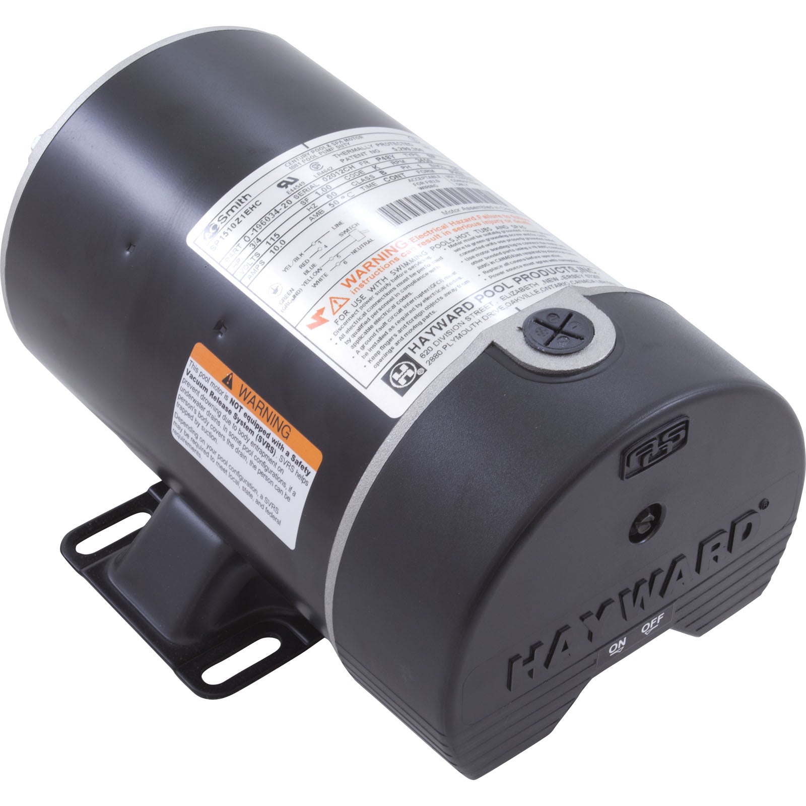 Motor, AO Smith, 0.75hp, 1-Spd, w/Switch SPX1510Z1E