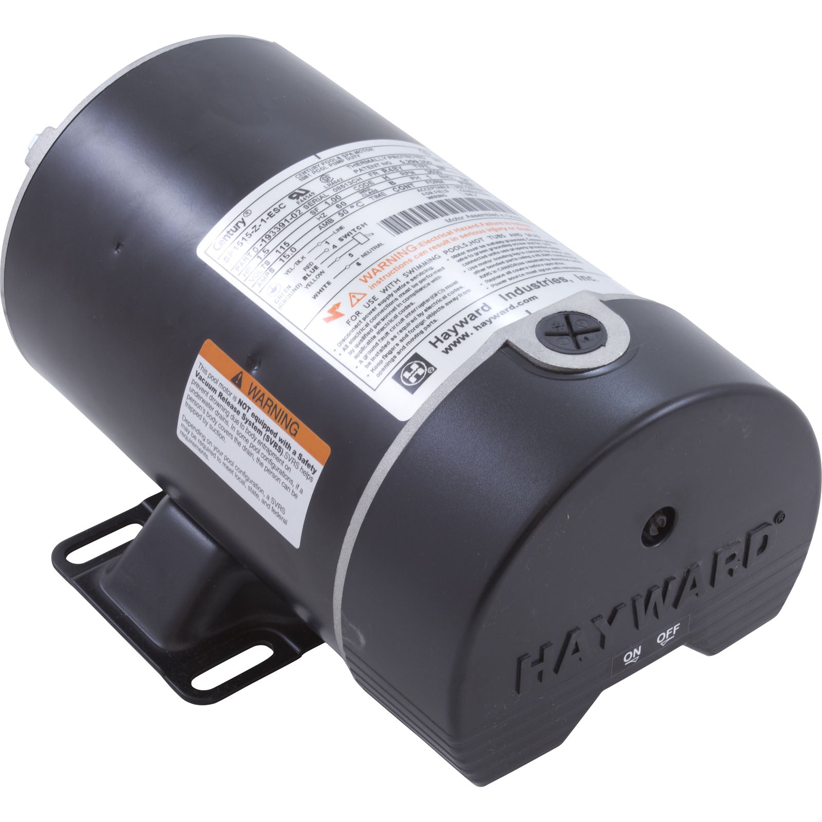 Motor, AO Smith, 1.5hp, 115v, 1 Spd, 48fr, w/Switch, SPX1515Z1E