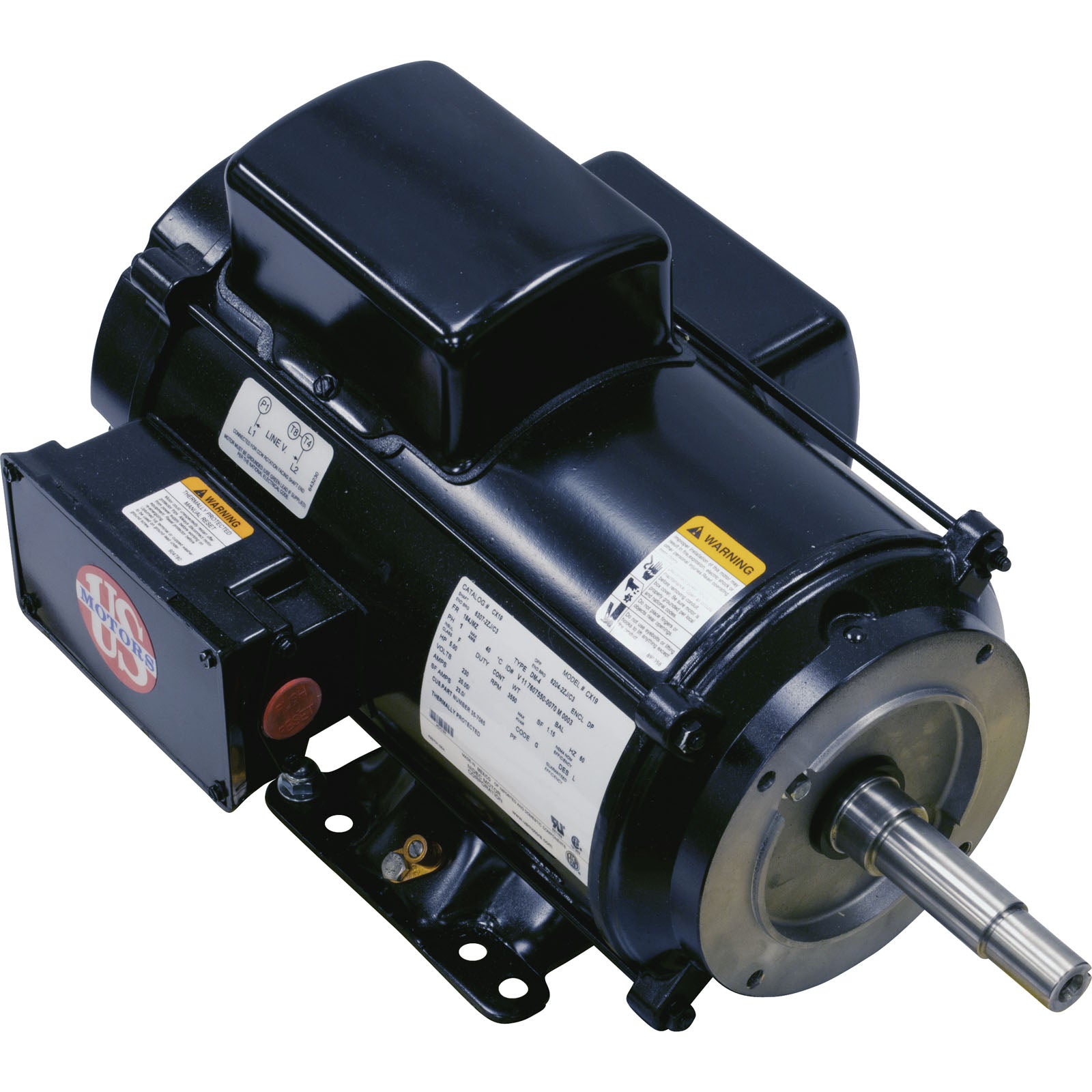 Motor, USMtr, 5.0 Horsepower, 230v, 1 Speed, EQ Series, Pool- 357065S