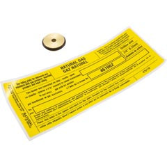 Conversion Kit, Pent MasterTemp 125, Propane to Nat. Gas 461062