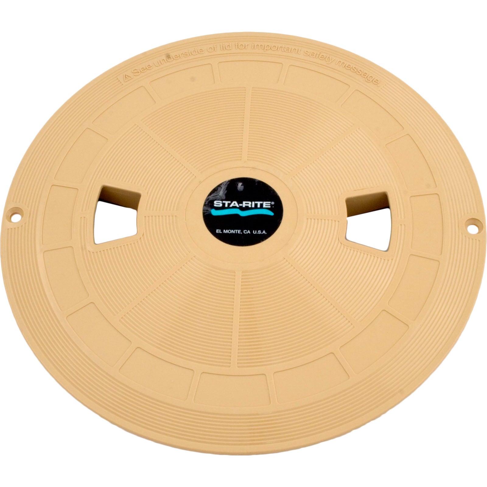 Skimmer Lid, Pentair Sta-Rite U-3, 9-13/16"od, Tan 08650-0158