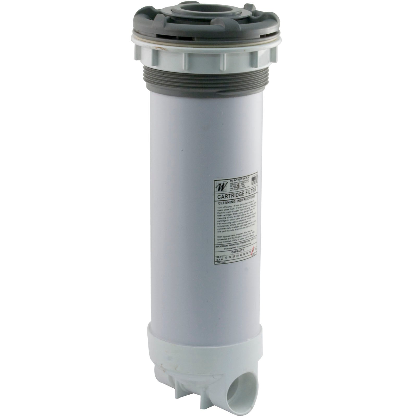 Skim Filter, Waterway Dyna Flo XL, 100 sqft, 2-1/2"s, Gray/ 512-2517