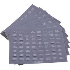 Label, Pentair, IntelliTouch®, iS10, Set of 10 520344